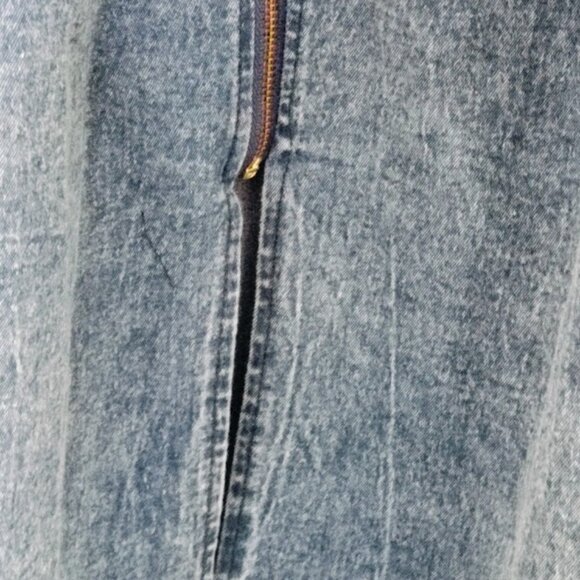 New Women's Plus Size Denim Belted Stretch Sleeveless Zip Front Dress NWT - Picture 6 of 10